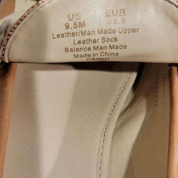 Sam Edelman Loafers Women's Leather Sz 9.5 Slip On Shoes Tan Fringe Gold - Picture 6 of 12